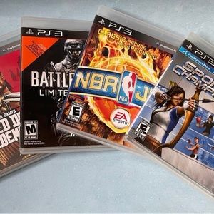 EUC PS3 Game Lot: Red Dead Redemption, NBA Jam + More (Set of 4)